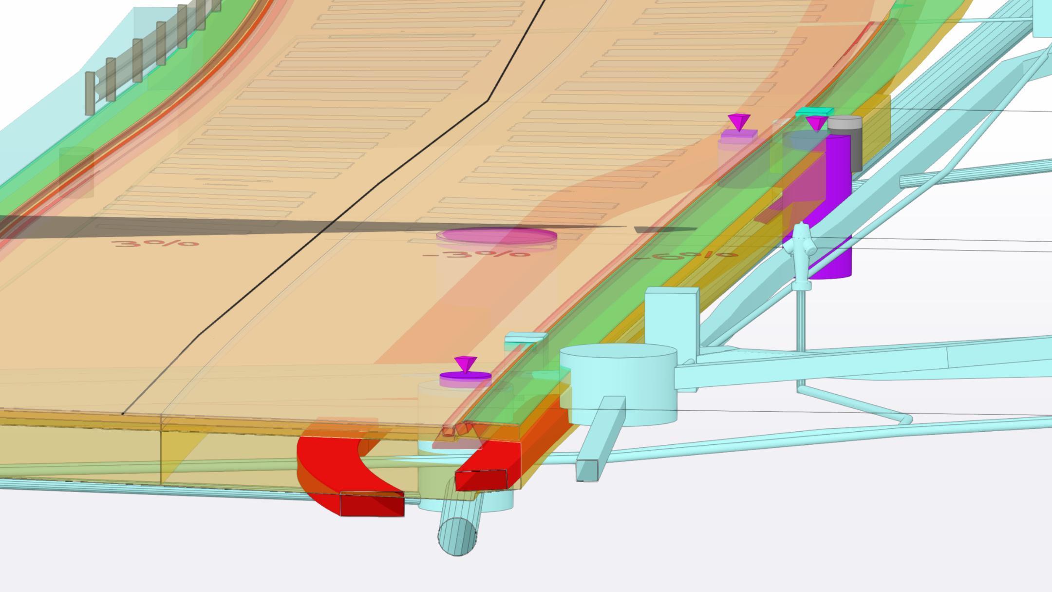 Das Ausführungsmodell enthält eine detaillierte Darstellung der geplanten Strasseninstandsetzung, einschliesslich des Schichtaufbaus, der bestehenden und geplanten Werkleitungen sowie der Absteckungspunkte. Dieses Modell dient als alleinige Grundlage für die Realisierung sämtlicher Bauarbeiten durch den beauftragten Unternehmer. Es stellt sicher, dass die Bauarbeiten gemäss den festgelegten Plänen und Spezifikationen durchgeführt werden. Das Ausführungsmodell ermöglicht eine präzise Umsetzung der geplanten Strasseninstandsetzung und minimiert potenzielle Fehler oder Abweichungen während der Bauphase.