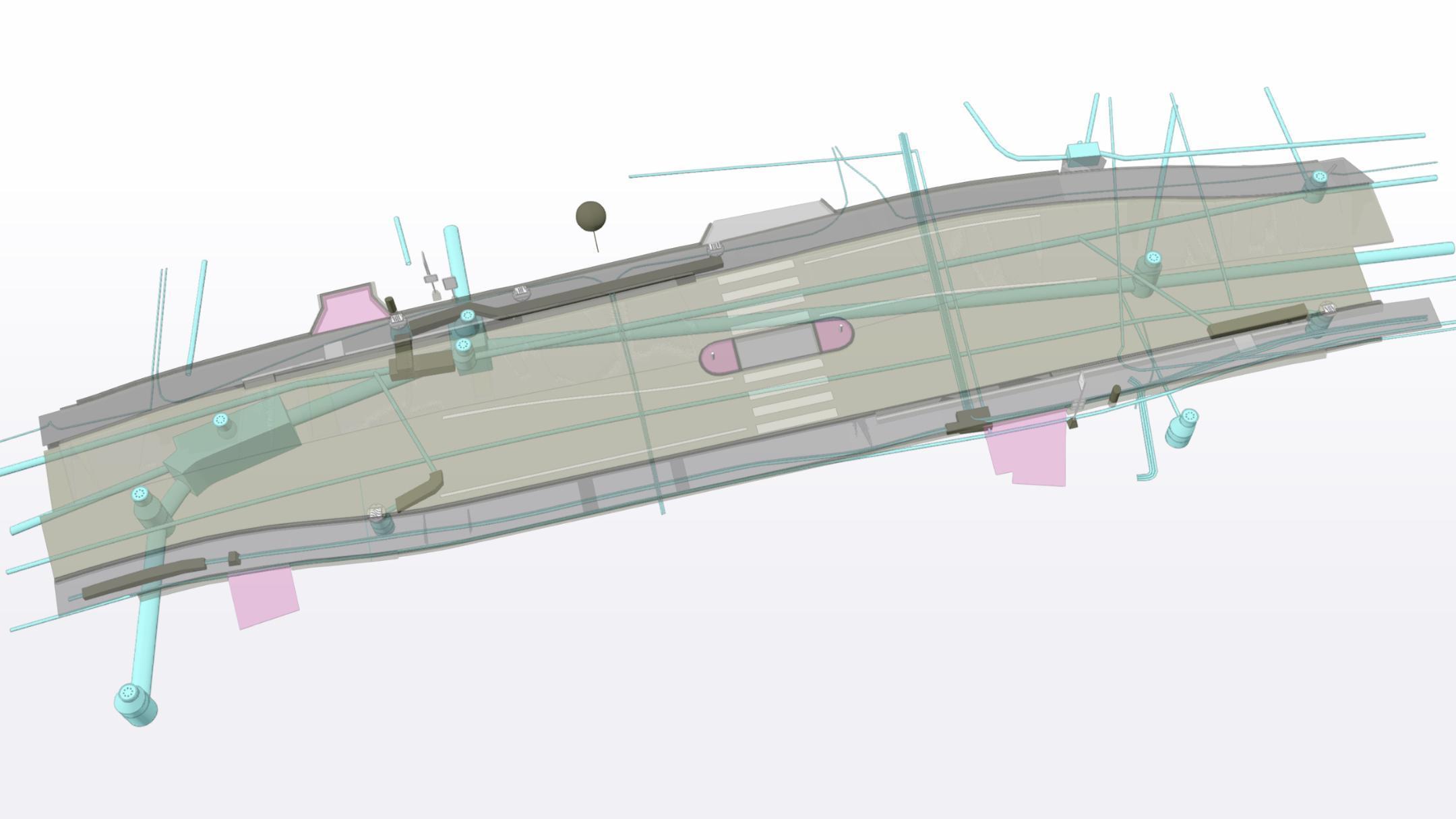 Das as-built Modell der Bushaltestelle ist ein Modell, das den tatsächlichen Zustand der fertiggestellten Infrastruktur genau widerspiegelt.