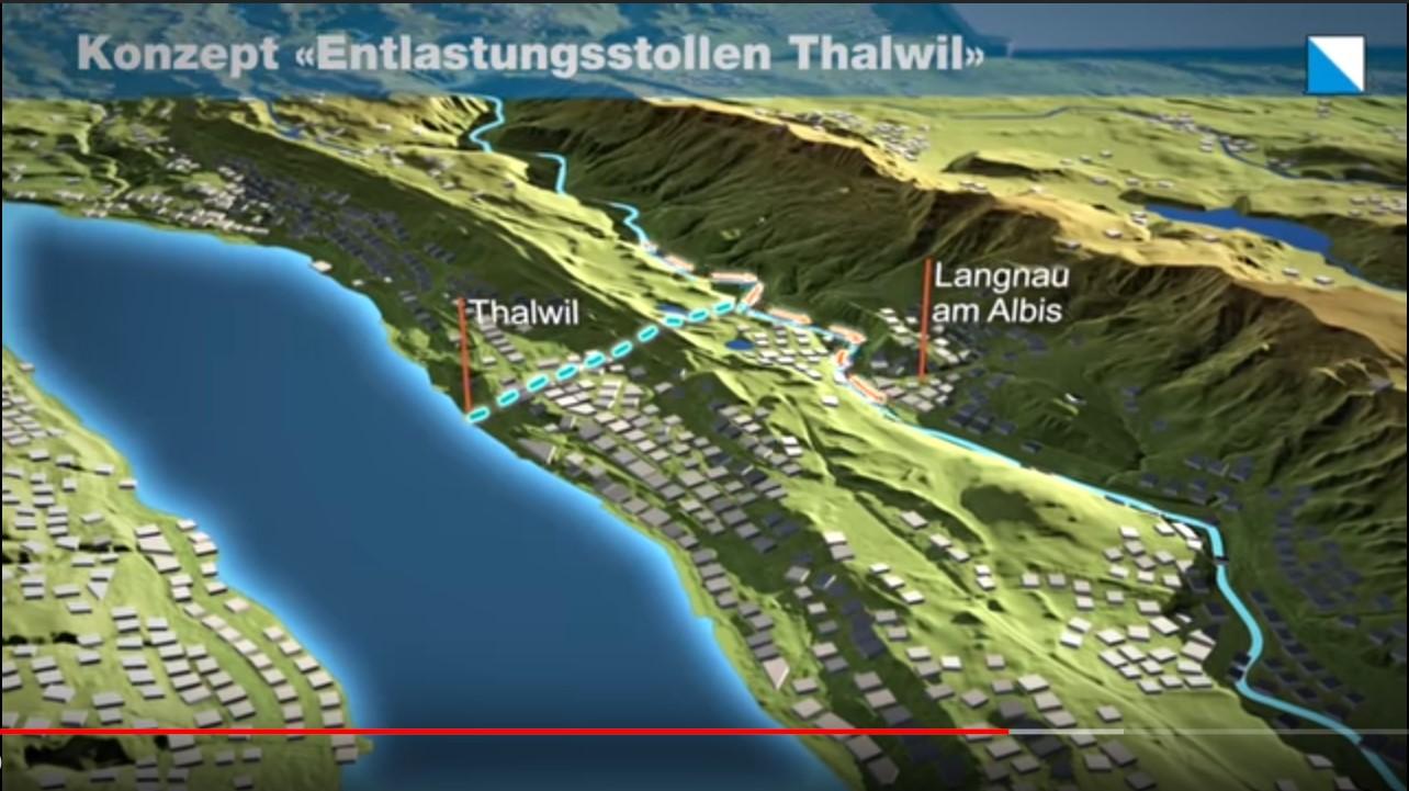 Standbild des Videos zum Entlastungsstollen Thalwil.