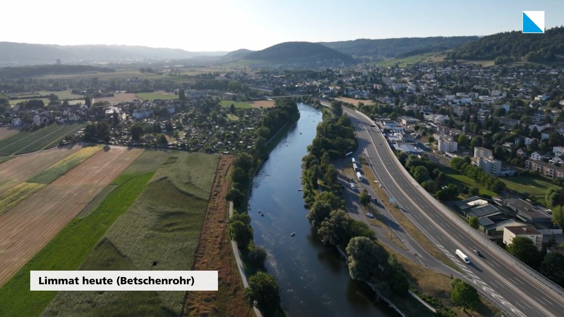 Standbild Video Lebendige Limmat - Vorher und Nachher