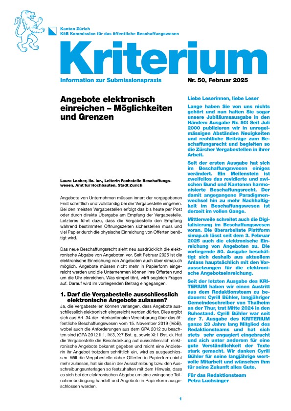 Kriterium Nr. 50