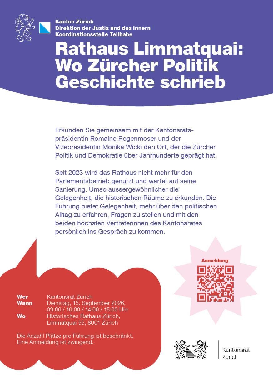 Veranstaltungsflyer zur Rathausführung