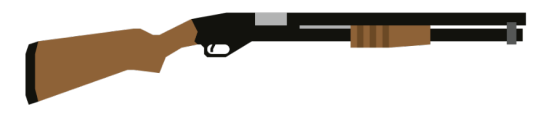 Grafische Abbildung einer Pumpaction-Flinte.