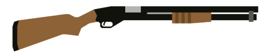 Grafische Abbildung einer Pumpaction-Flinte.