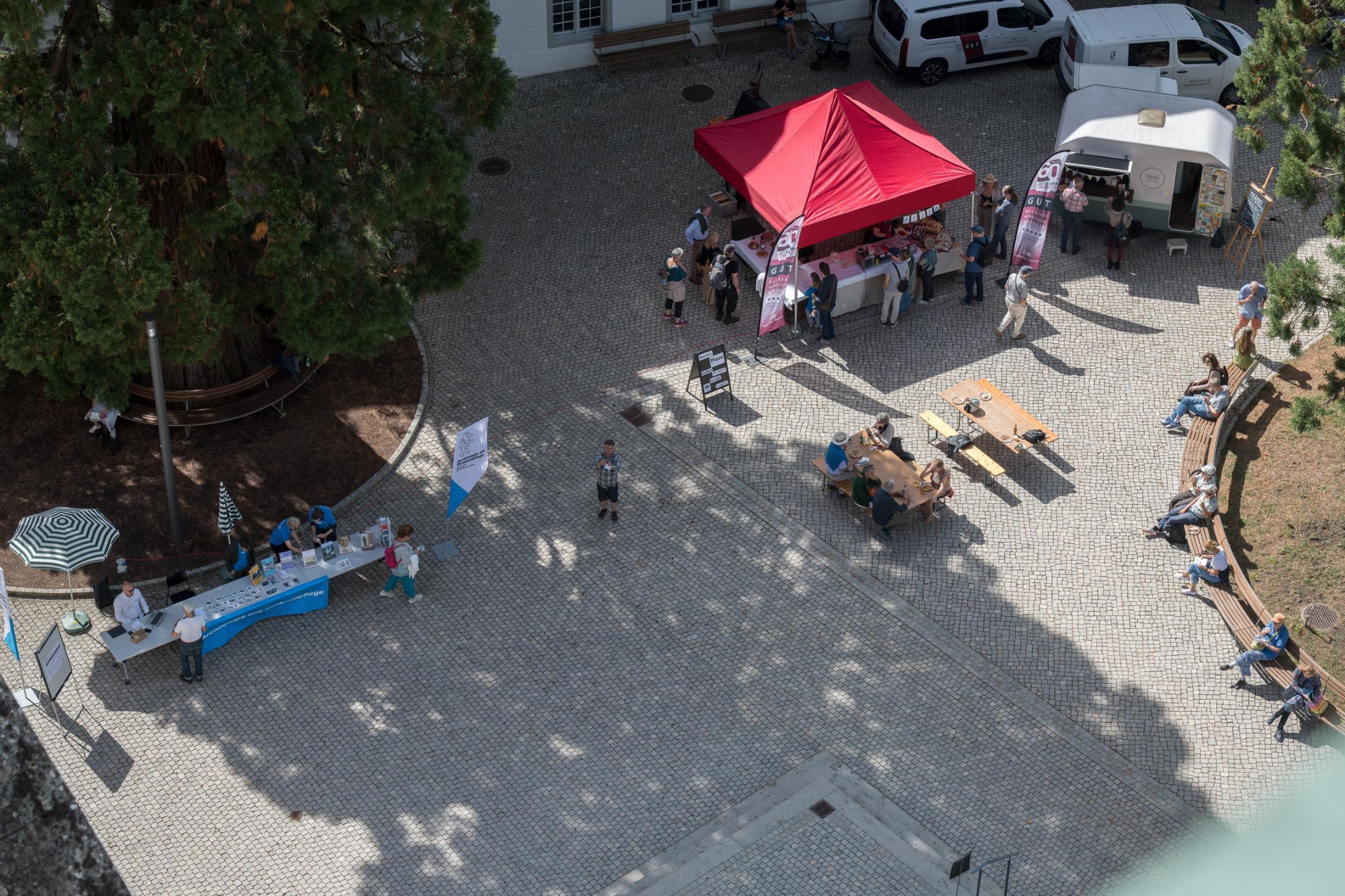 Infostand von oben