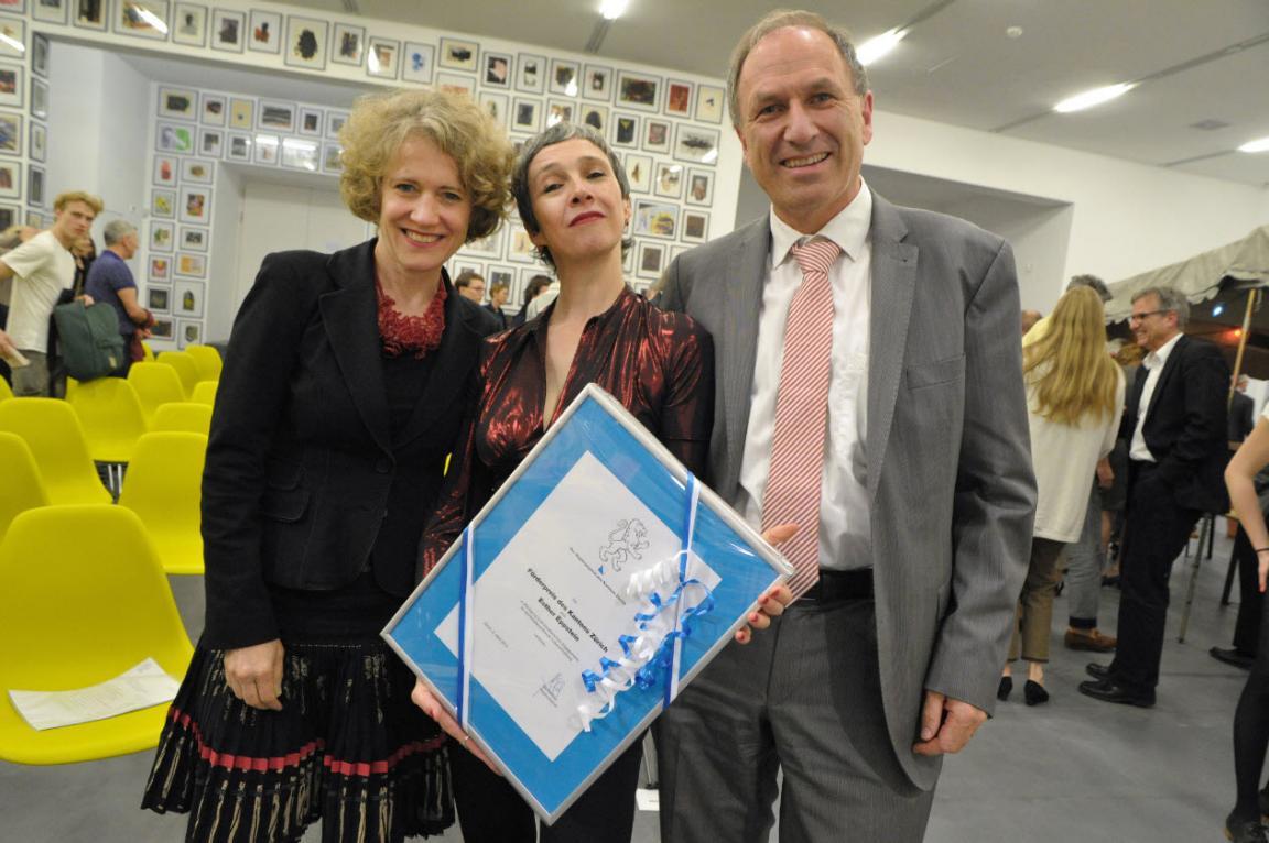 Corine Mauch, Esther Eppstein und Regierungsrat Martin Graf