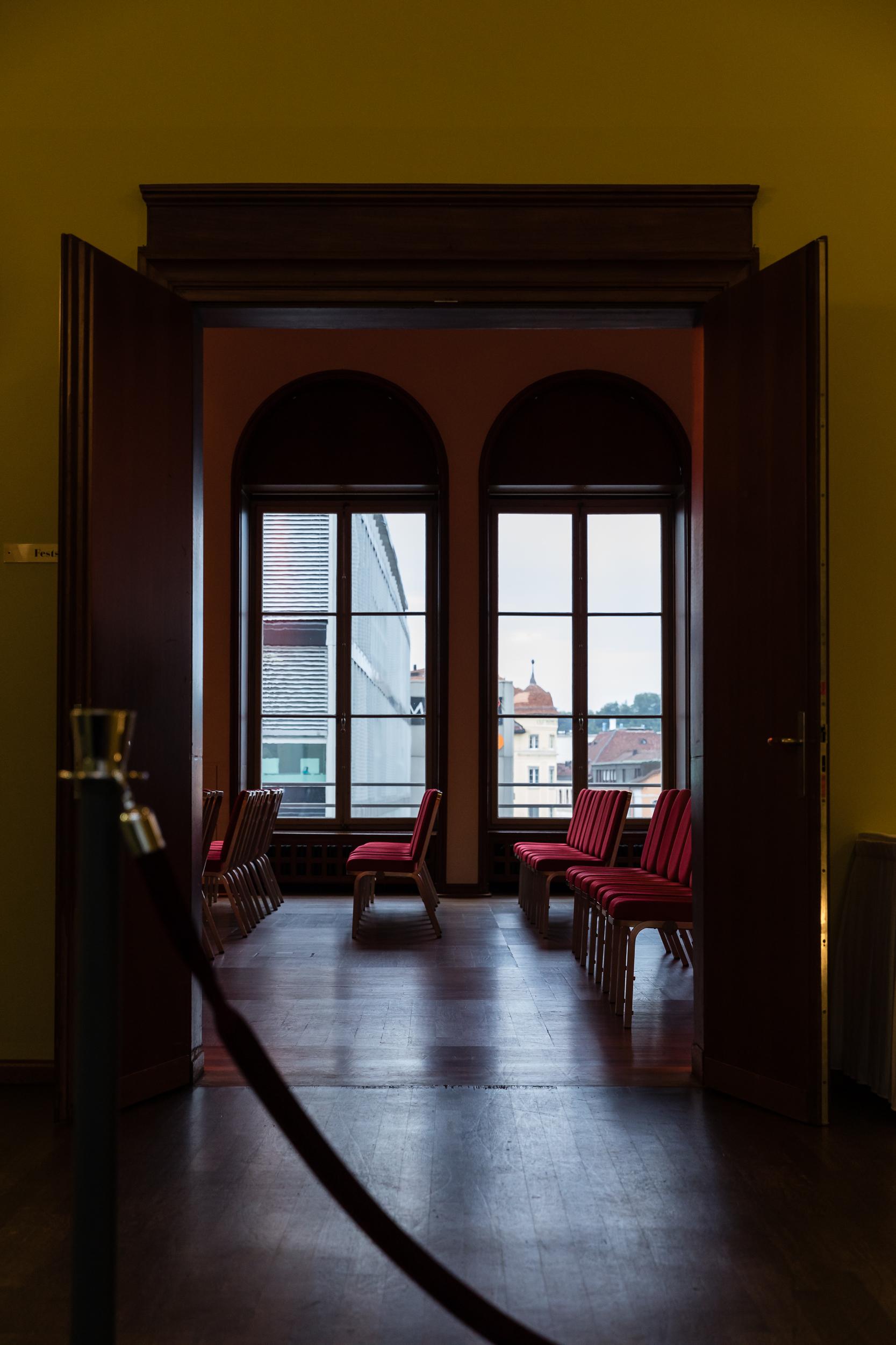 Blick in den Saal des Casinos