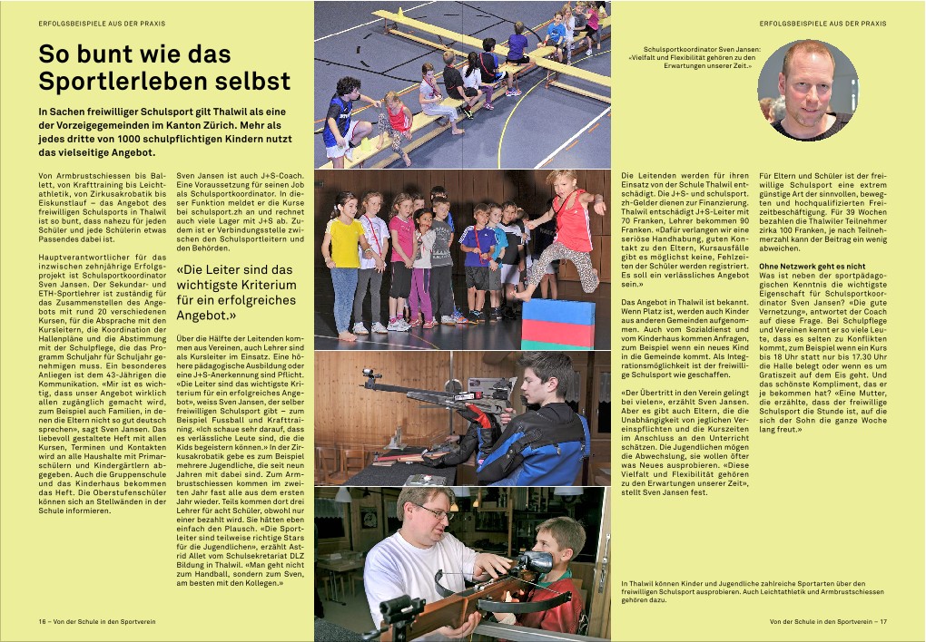 Freiwilliger Schulsport Thalwil, Dossier 2014