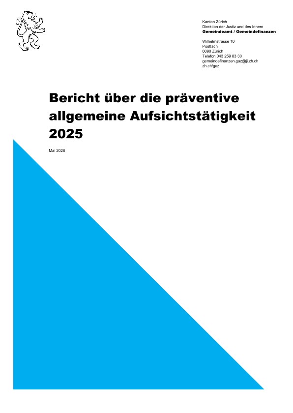 Bericht über die präventivericht über die präventive allgemeine Aufsichtstätigkeit 2025