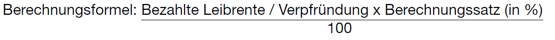 Leibrenten Berechnungsformel Abzug