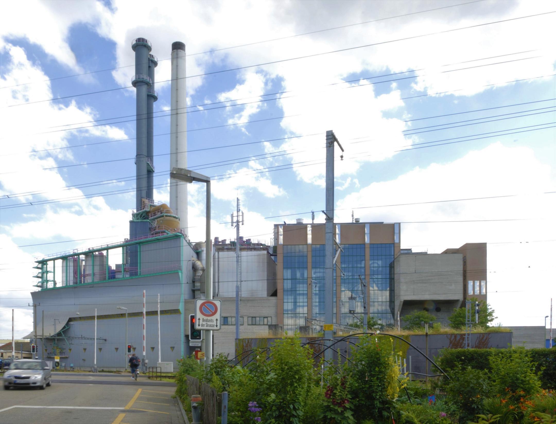 Frontansicht der Kehrichtverwertungsanlage Winterthur