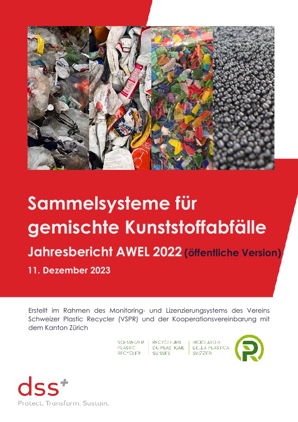 Sammelsysteme für gemischte Kunststoffabfälle im Kanton Zürich - Jahresbericht 2022 für das AWEL (dss+ Dezember 2023)