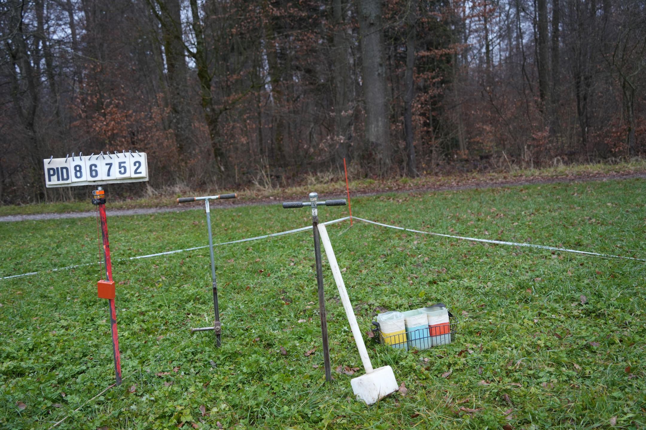 Materialeinsatz bei Bodenbeprobungen