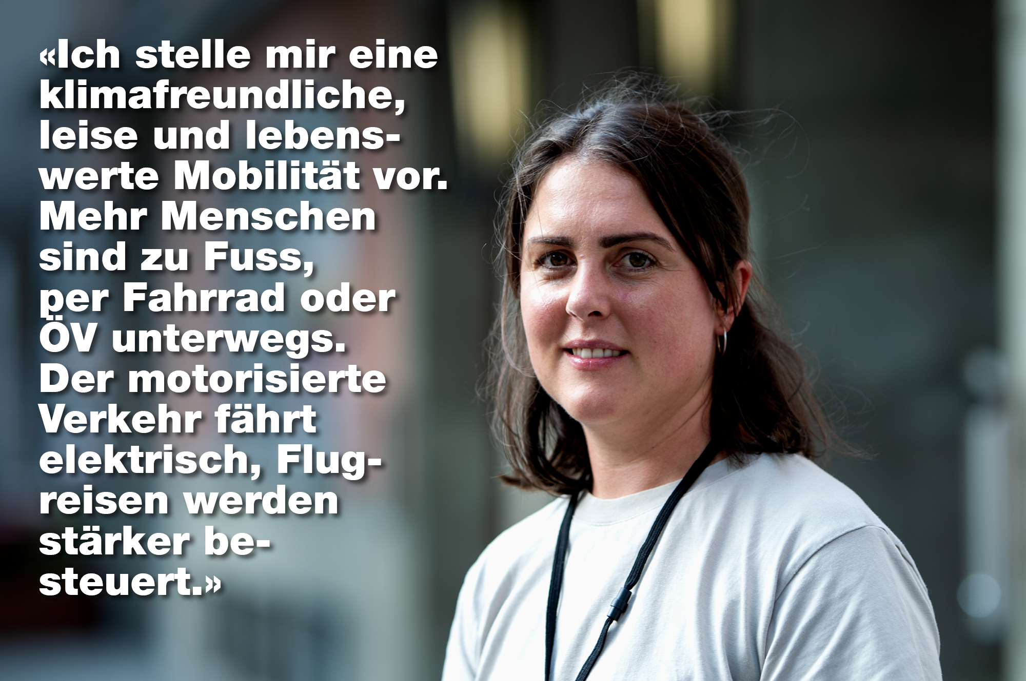 Porträtfoto von Caroline Jäger mit eingepflegtem Zitat gemäss Bildlegende. 