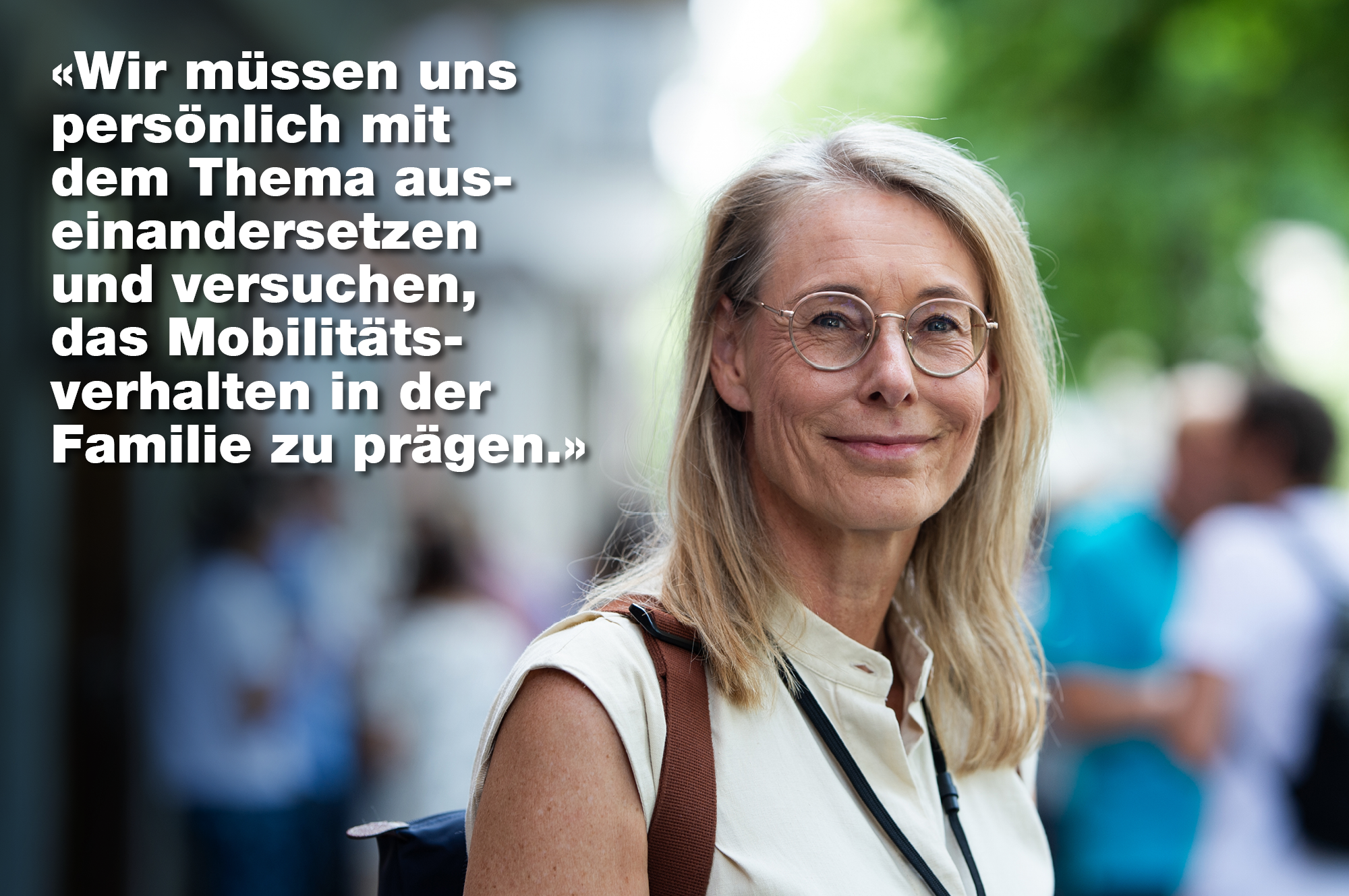 Porträtfoto Marisa Sutter Forster, Zitat gemäss Bildlegende. 