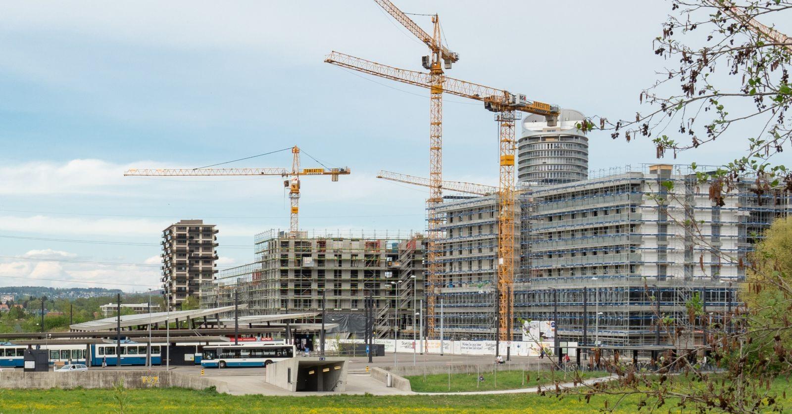 Baustelle in Stettbach.