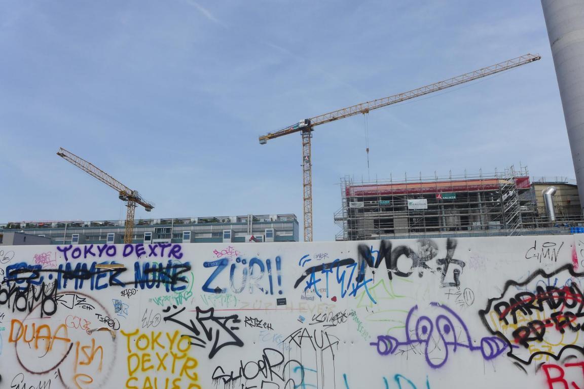 Das Foto zeigt eine Baustelle