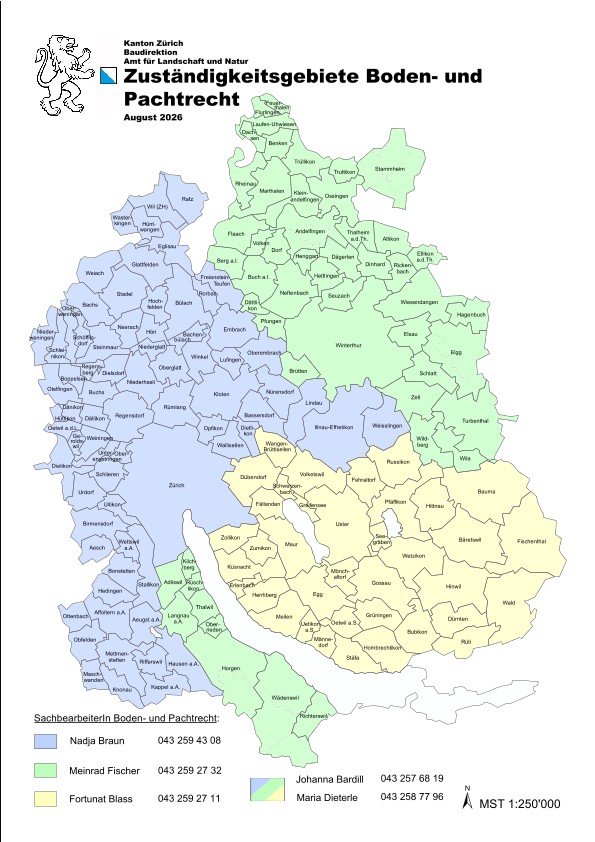 Zuständigkeitsgebiete Boden- und Pachtrecht