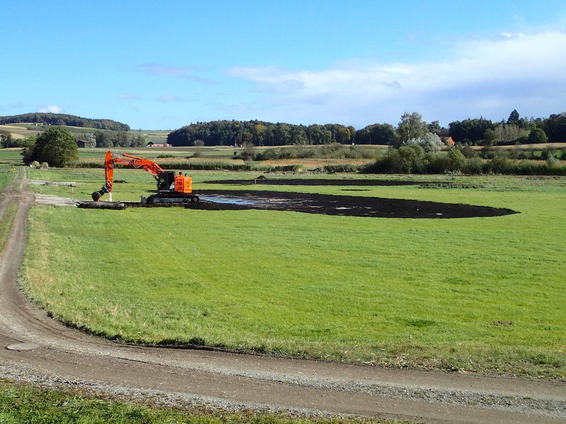 Bagger bei der Arbeit