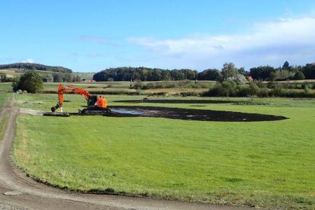 Bagger bei der Arbeit