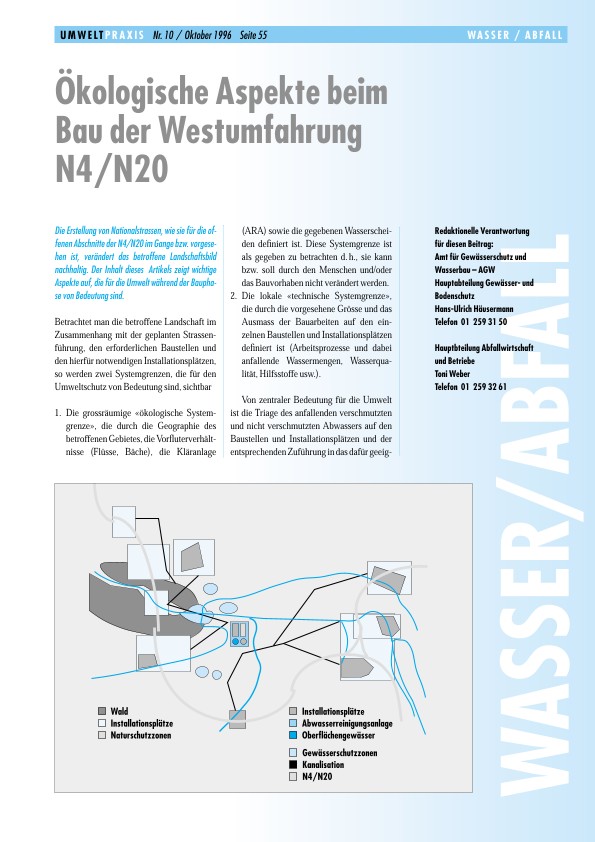 Ökologische Aspekte beim Bau der Westumfahrung N4, N20
