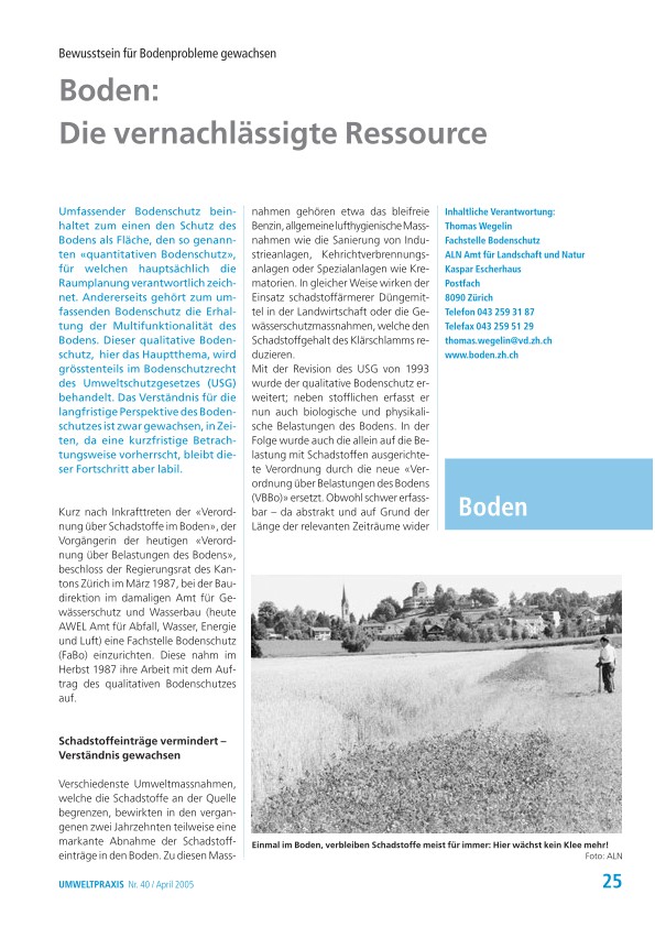 Boden: Die vernachlässigte Ressource - Bewusstsein für Bodenprobleme gewachsen 