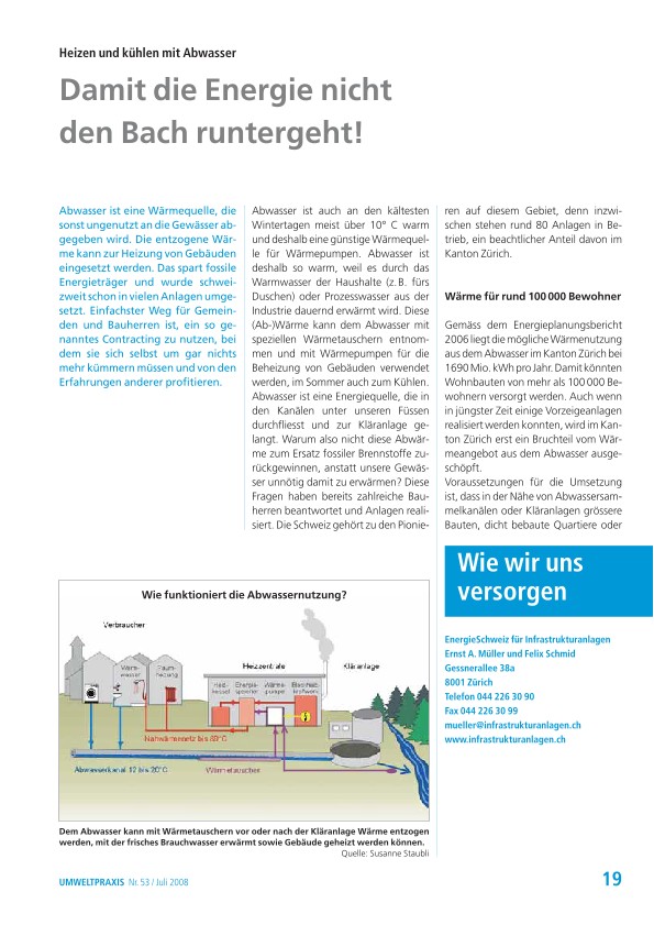 Heizen und kühlen mit Abwasser: Damit die Energie nicht den Bach runtergeht!