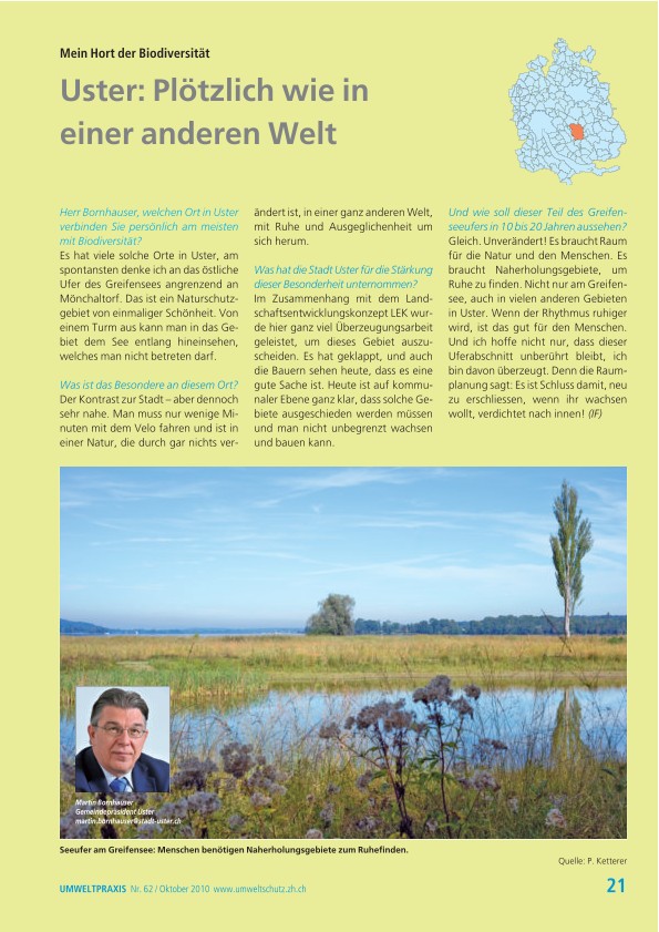 Zürcher Umweltpraxis 62: Mein Hort der Biodiversität - Uster: Plötzlich wie in einer anderen Welt