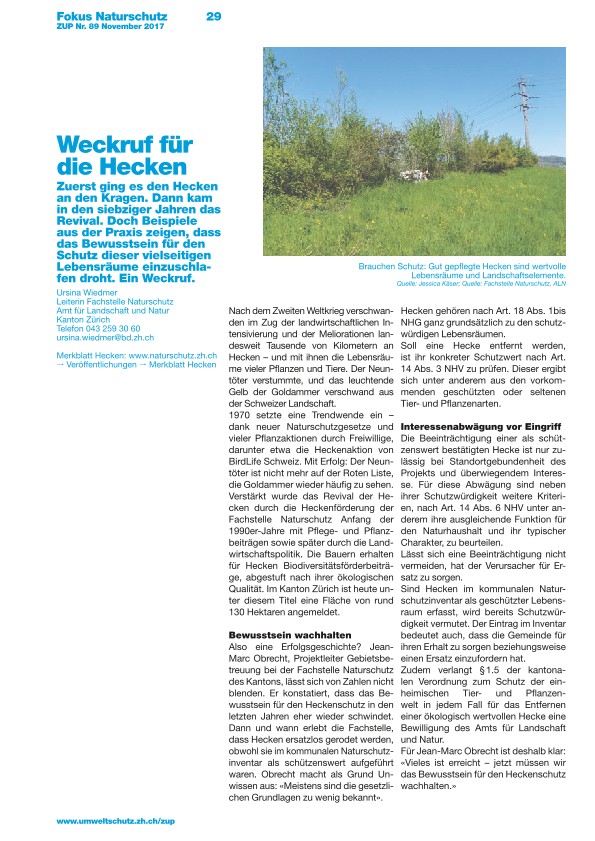 Weckruf für die Hecken