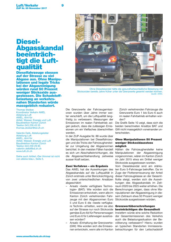 Diesel-Abgasskandal beeinträchtigt die Luftqualität