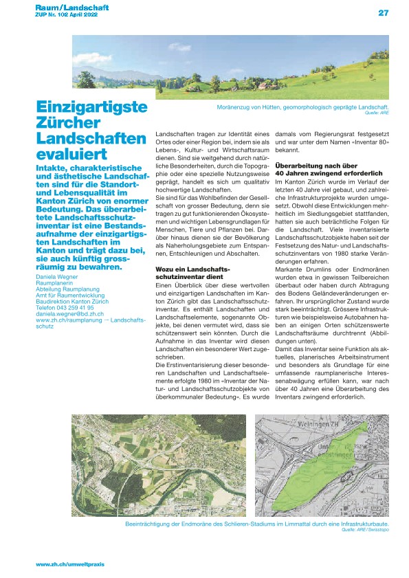 ZUP102-22, Zürcher Umweltpraxis und Raumentwicklung, April 2022