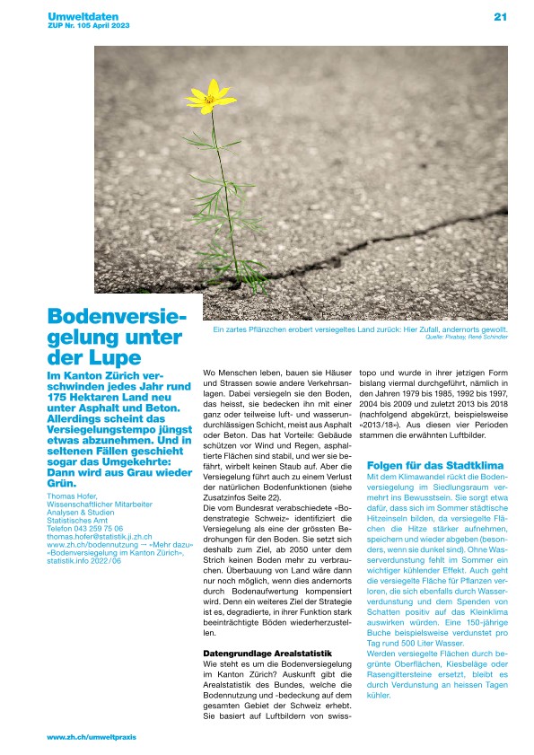 Bodenversiegelung unter der Lupe