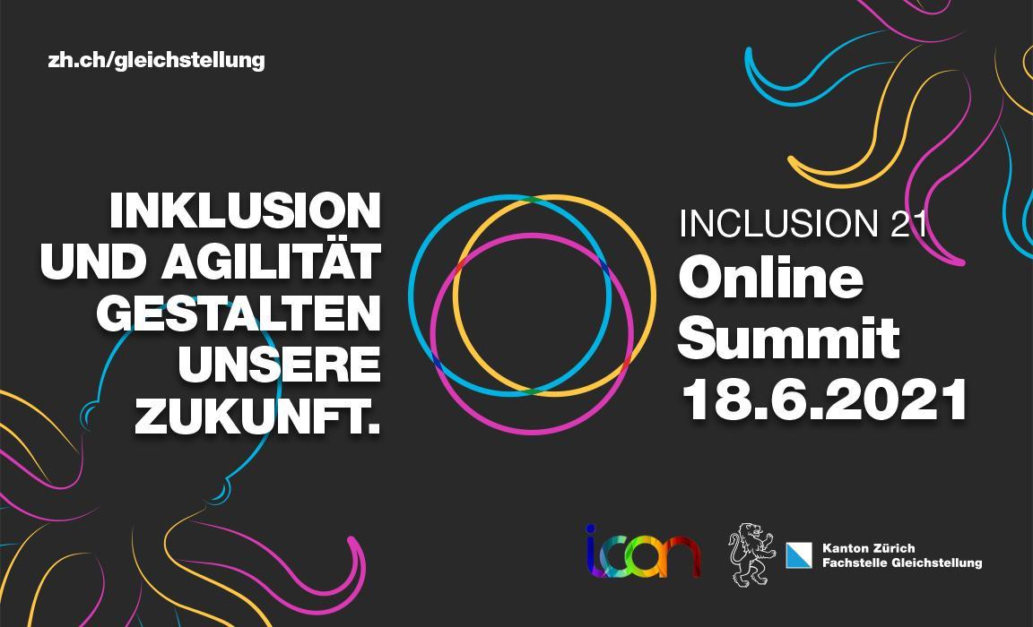 Flyer des Online Summits Inclusion 21
