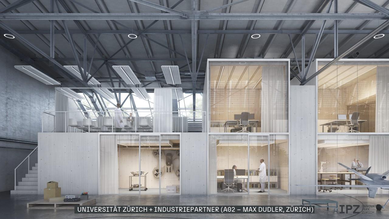 Visualisierung des IPZ Hangars der Uni Zürich