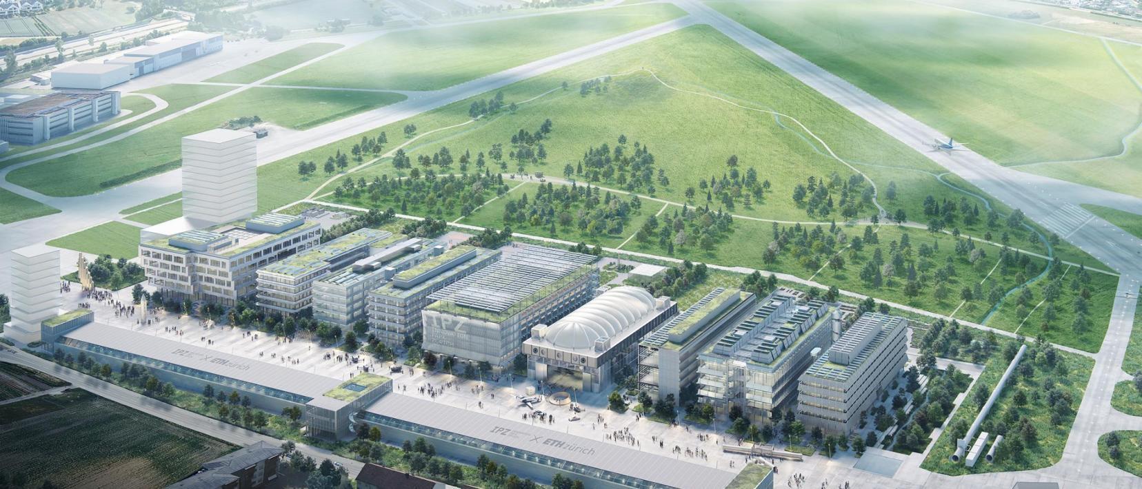 Visualisierung des Teilgebietes A  auf dem Flugplatz Dübendorf