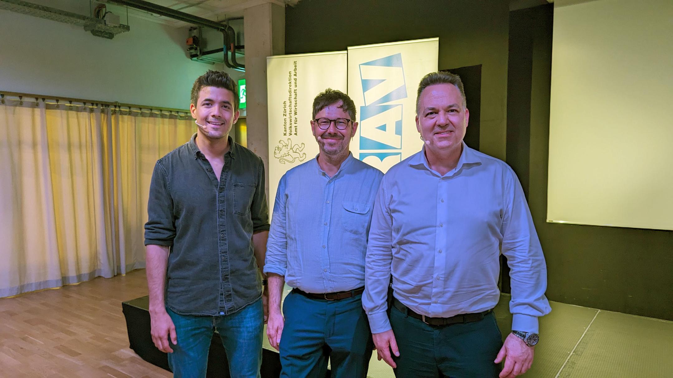 Yannick Blättler, Peter Kels und Edgar Spieler 