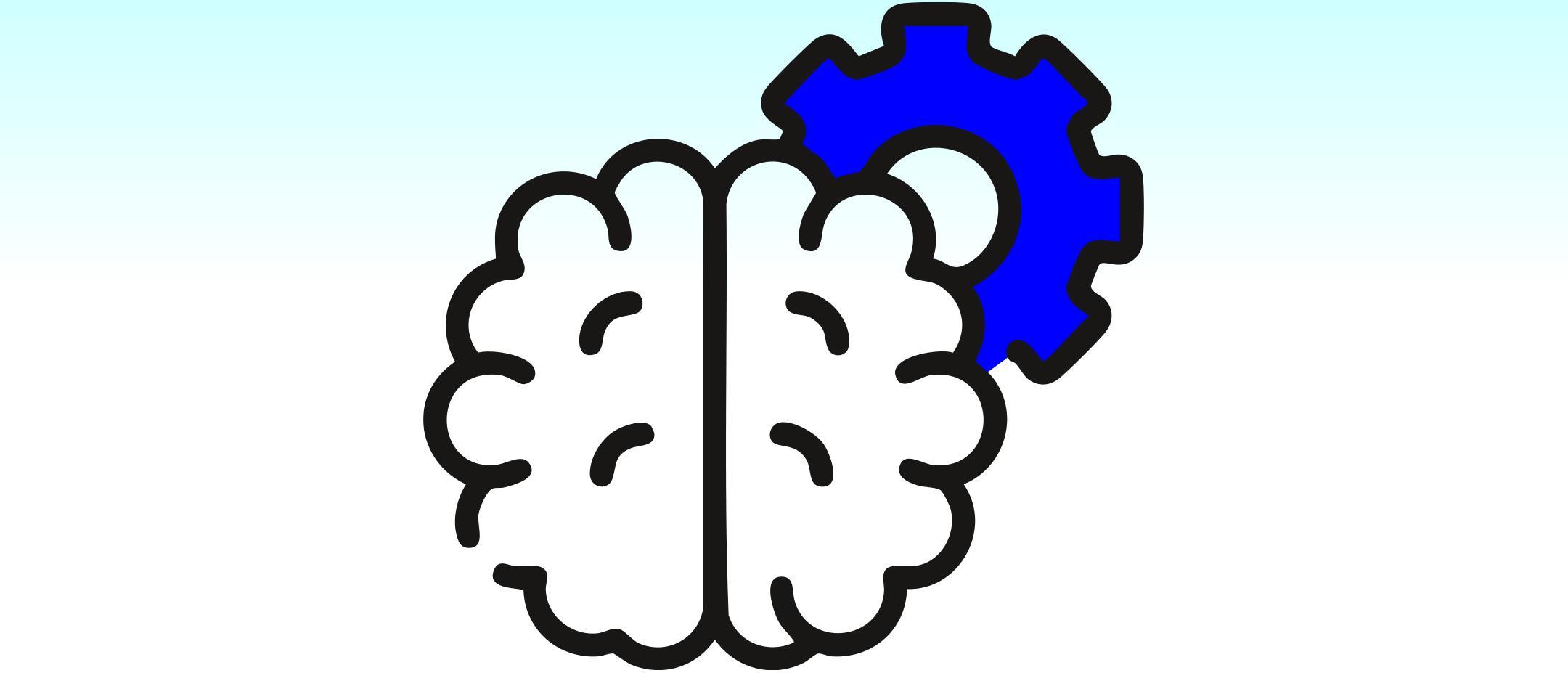 Grafik Gehirn und Zahnrad