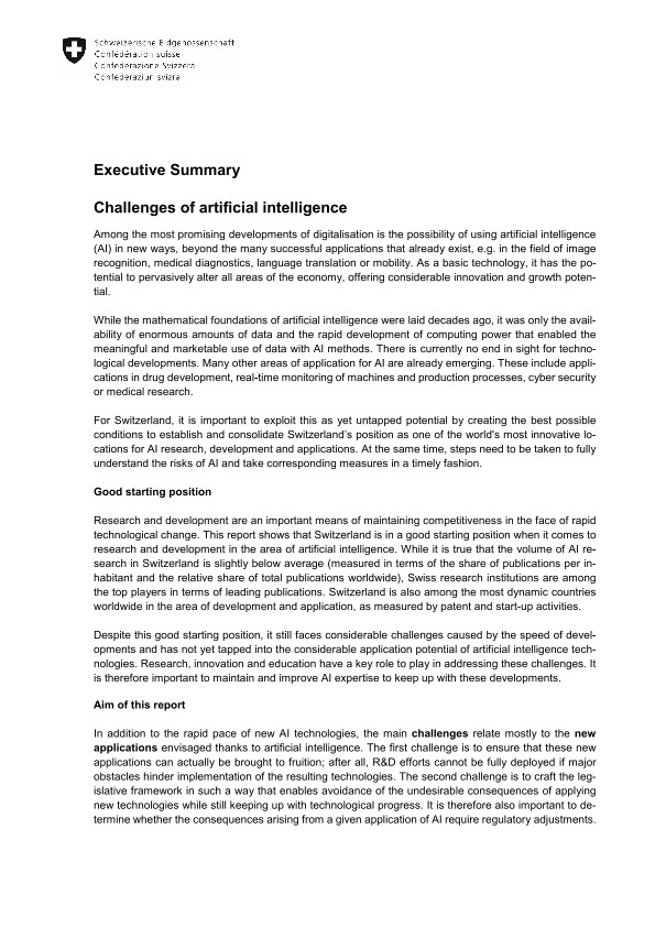 Challenges of artificial intelligence