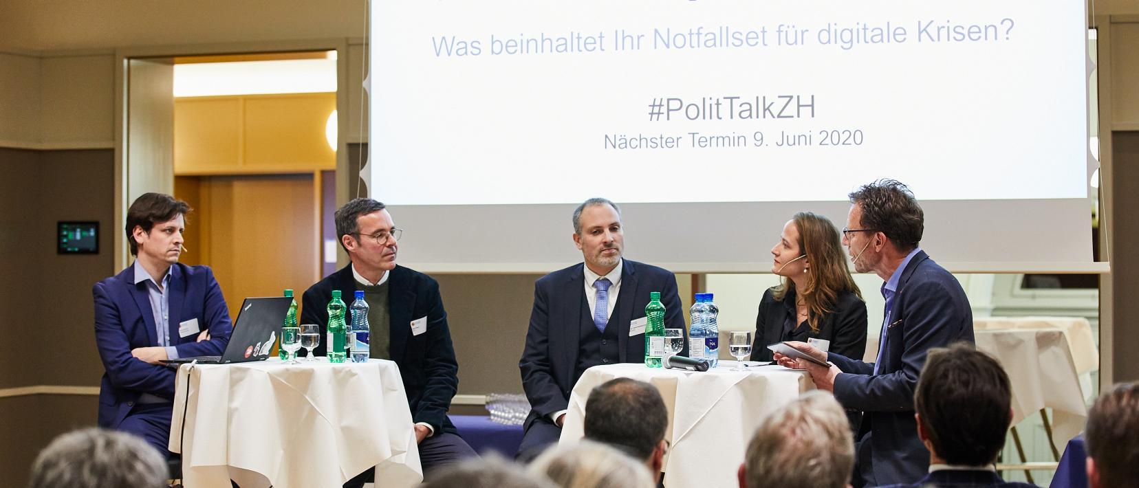 Die Diskutierenden am PolitTalk Digitales Zürich