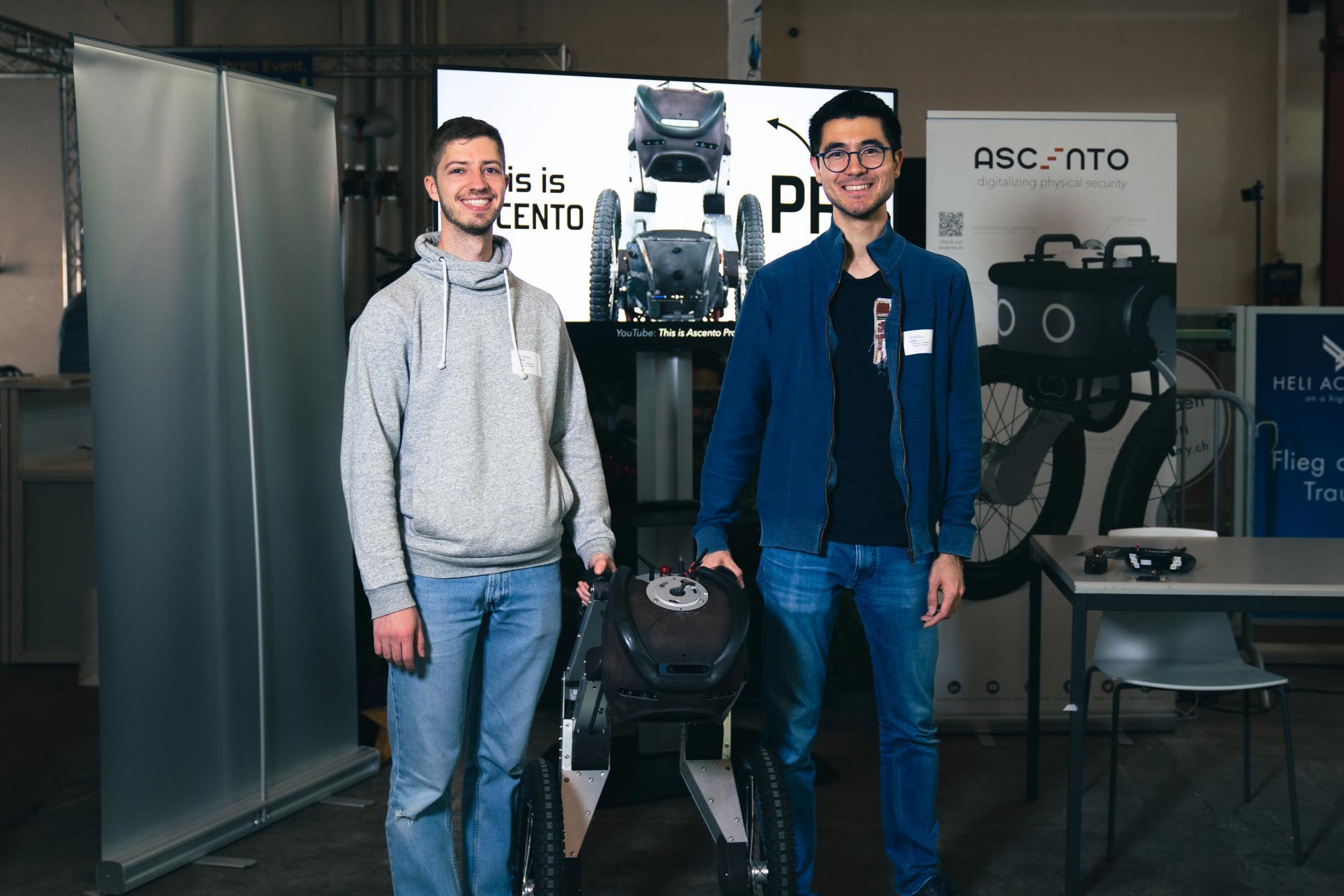 Circo Salzmann und Dominik Mannhart vom ETH-Spinoff Ascento Robotics