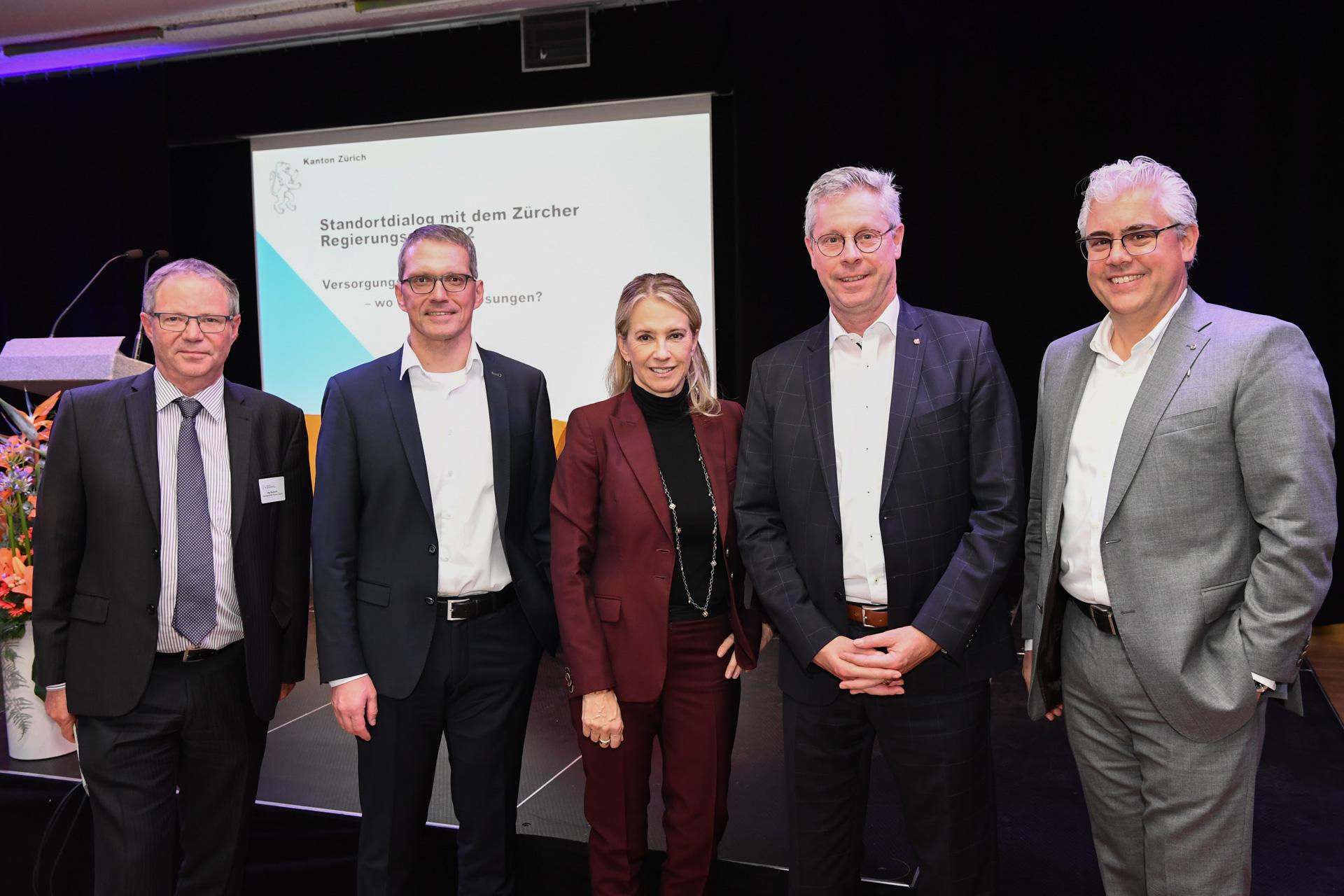 Gruppenfoto mit Jörg Blunschi, Patrik Meli, Christine Maier, Patrick Dümmler und Martin von Moos