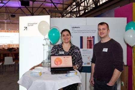 Das Wyss Zurich Zentrum war vertreten durch das UZH-Spin-off LifeMatrix Technologies, das im Bereich BioEngineering neue Wege zur Entwicklung von künstlichem Gewebe geht