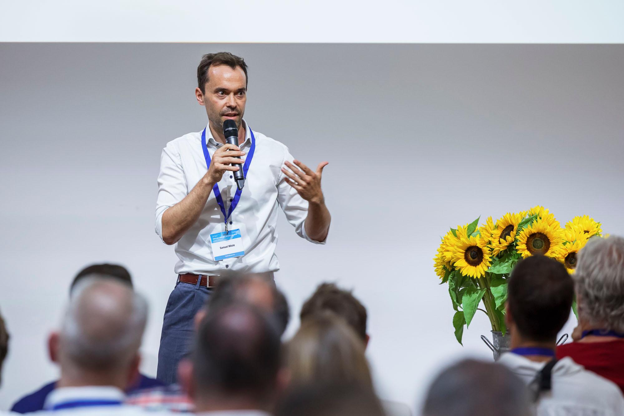 Co-Leiter der Standortförderung des Kantons Zürich, Samuel Mösle, hielt eine kurze Rede.