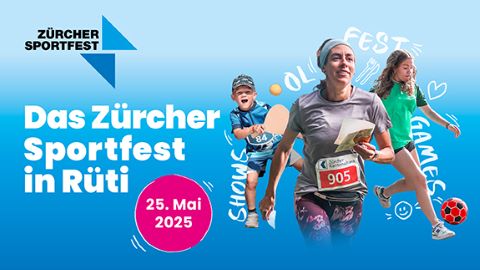 Das Z&uuml;rcher Sportfest findet am 25. Mai in R&uuml;ti statt.