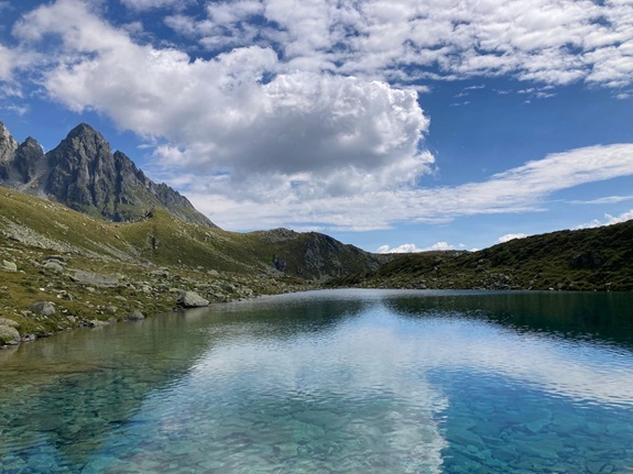 Klarer, blauer, Bergsee