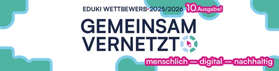 Banner des Eduki Wettbewerbs "gemeinsam vernetzt"