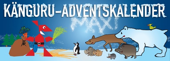 Titelbild Känguru-Adventskalender: Waldtiere im Schnee
