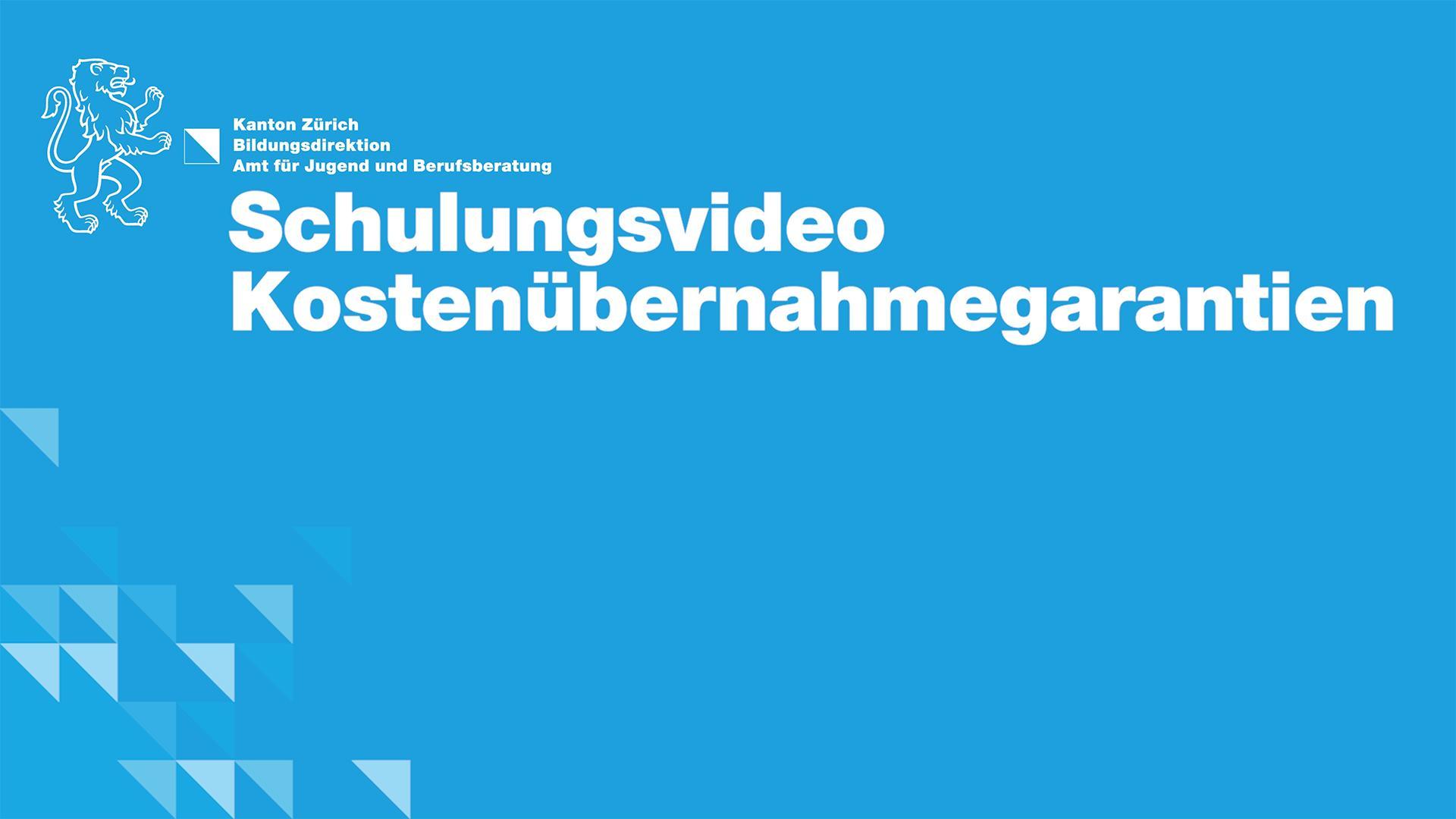 Titelbild der Präsentation: Schulungsvideo Kostenübernahmegarantien