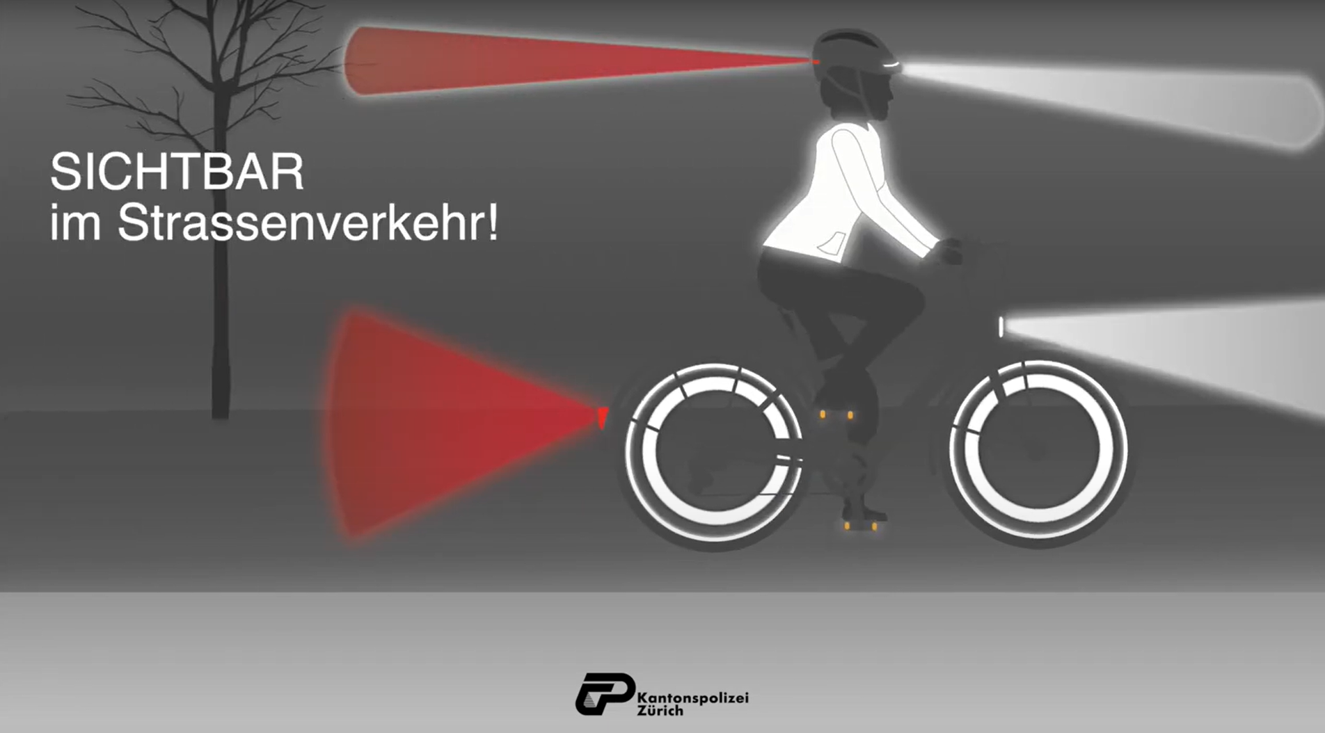 Standbild Sichtbarkeit im Strassenverkehr - Fahrrad